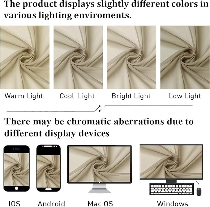 Lecloud Taupe Sheer Curtains 72 Inch Length 2 Panels, Light Filtering Soft Solid Voile Tan Sheer Curtain for Bedroom Living Room, Airy Gauzy Double Rod Pockets Window Drapes, Each 42Wx72L Inches