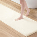 Madison Park Marshmallow Highly Absorbent Bath Runner, 24 x 72, Cream | Non slip Backing, Spa Quality Luxurious Plush Bath Rug for Bathroom, Quick Dry, OEKO TEX