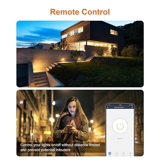 EVA LOGIK Smart On/Off Light Switch, WiFi, Single Pole & 3-Way | Smart on/off switch for single pole & 3-way circuits, app and voice control, 2.4GHz WiFi only, neutral wire required