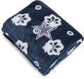 Vera Bradley Women's Fleece NFL Oversized Throw Blanket (Multiple Teams Available), Dallascowboysonblue/Graybandana, One Size