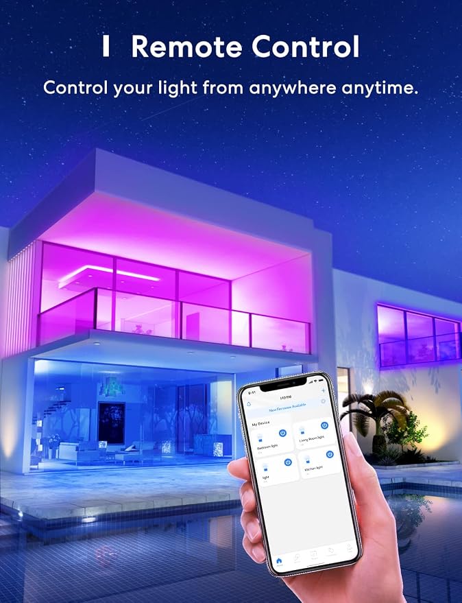 meross Smart LED Light Bulb, Smart WiFi LED Bulbs Compatible with Apple HomeKit, Siri, Alexa, Google Home & SmartThings, Dimmable E26 Multicolor 2700K-6500K RGBWW, 810 Lumens 60W Equivalent, 2 Pack | 2 Pack Smart WiFi LED Bulbs, 810 Lumens 60W Equivale...