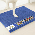 Muddy Mat® | Super Water Absorbent Door Mat Indoor, Microfiber Quick Dry Chenille Entryway Rug,Slip Resistant Front Door Mat,Indoor Mats for Entryway,Machine Washable Pet Rug, Periwinkle 24" x 120"