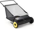 26-Inch Push Lawn Sweeper with 4-Brush System, Heavy-Duty Steel Frame, Height-Adjustable Leaf & Grass Collector, 7 Cu.ft. Mesh Bag, Ideal for Leaves, Grass, Yard & Garden Cleanup