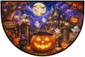 Halloween Half Round Door Mat Welcome Entrance Mat Bath Bathroom Rug A1 | Halloween Ghost Pumpkin Welcome Entrance Mat Anti-Slip Half Moon Bath Mat Semi Circle Rug Indoor Outdoor Kitchen Rug