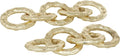 CosmoLiving by Cosmopolitan Aluminum Metal Chain Decorative Sculpture Home Decor Statues, Set of 2 Accent Figurines 12", 10"W, Gold