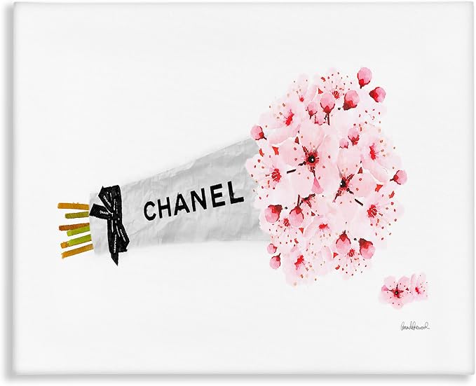 Fashion Cherry Blossoms Glam, 16 x 20 Inch Canvas Wall Art | Stupell Industries · By Amanda Greenwood · Ready to hang · Chic floral accent for living room · bedroom · or office