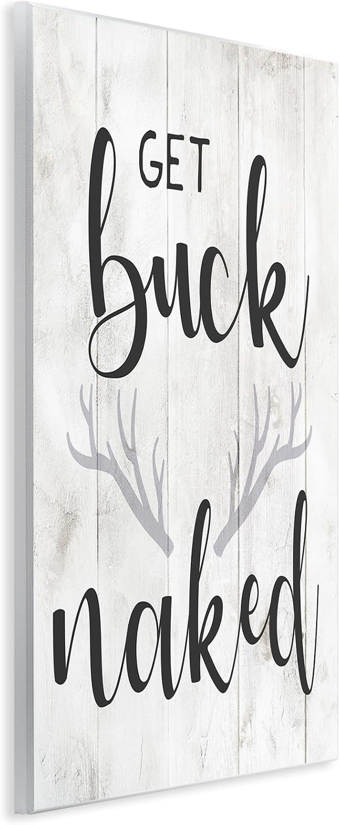 Stupell Industries Country Get Buck Naked Text Design Rustic Antlers, Wall Plaque, 13 x 19 | Stupell Industries · By Lil' Rue · Ready to hang · Rustic novelty charm for cabin spaces · Made in USA