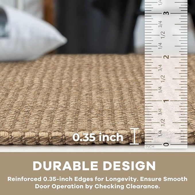 KOZYFLY Extra Long Runners for Hallways 3x16 ft Washable Kitchen Runner Non Slip Rubber Backed Hallway Rug Cotton Entryway Runner Rug Floor Carpet for Indoor Hall, Kitchen, Stair, Tan/Orange/Brown
