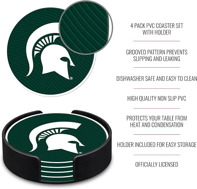 Rico Industries NCAA 4pack Coaster Set - Classic Favorites