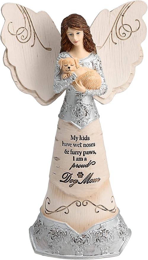 Pavilion Gift Company - My Kids Have Wet Noses & Furry Paws - Dog Mom - 6 Inch Collectible Angel Figurine
