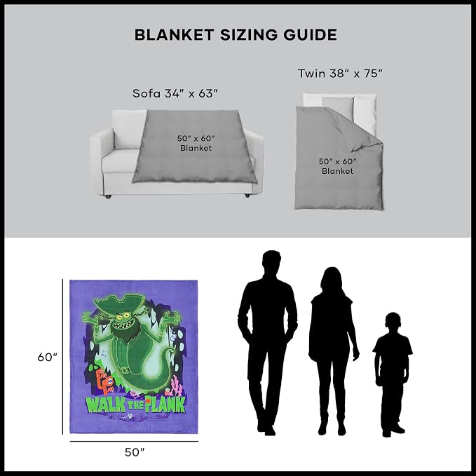 Spongebob Squarepants Walk The Plank Silk Touch Throw Blanket, Soft Plush Bed & Couch Cover, 50 x 60 Inches
