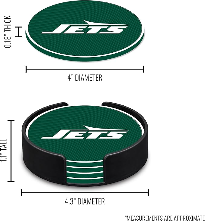 Rico Industries NFL Football Classic Favorites: PVC Coaster Set (4-Pack)