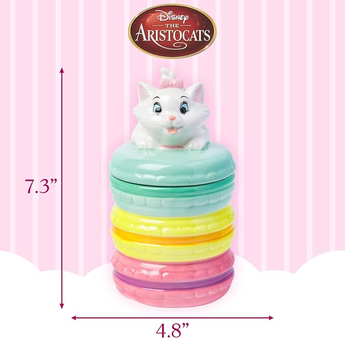 Silver Buffalo Disney Aristocats Marie, 3D Sculpted Snack Jar | Small Size, Ceramic, 4” x 4.85”, 7