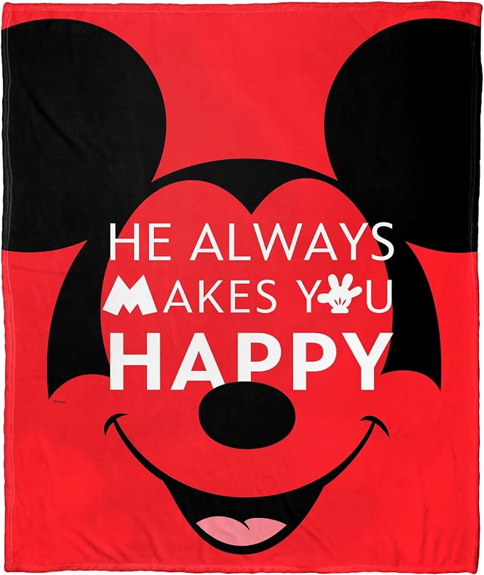 Northwest Disney 100 Silk Touch Throw Blanket, 50" x 60", He Makes You Happy