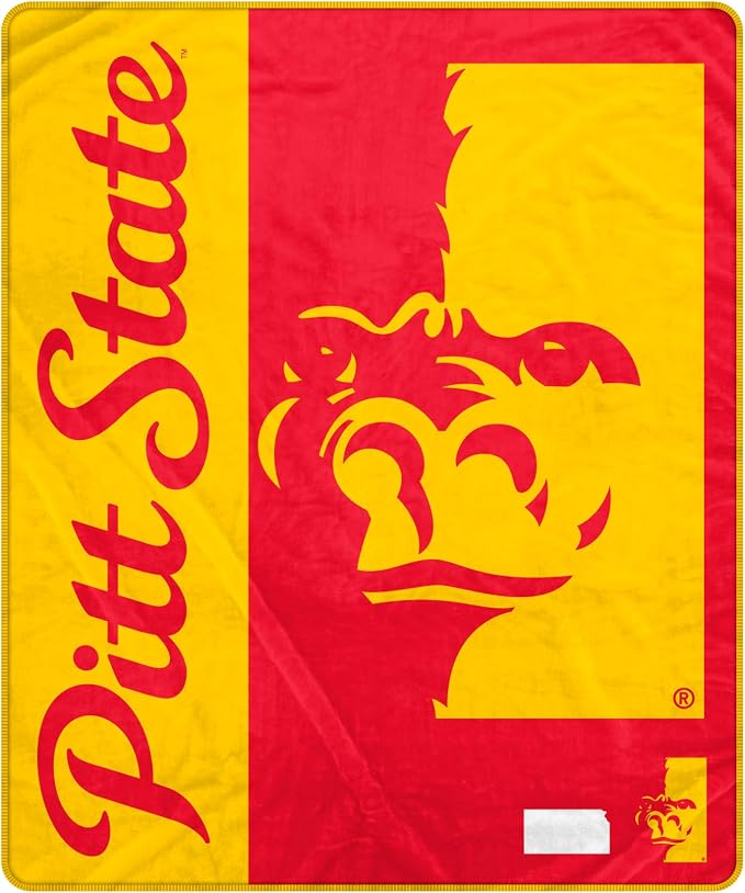 Pegasus Sports NCAA Pittsburg State Gorillas Endzone Ultra Soft Tailgate Throw