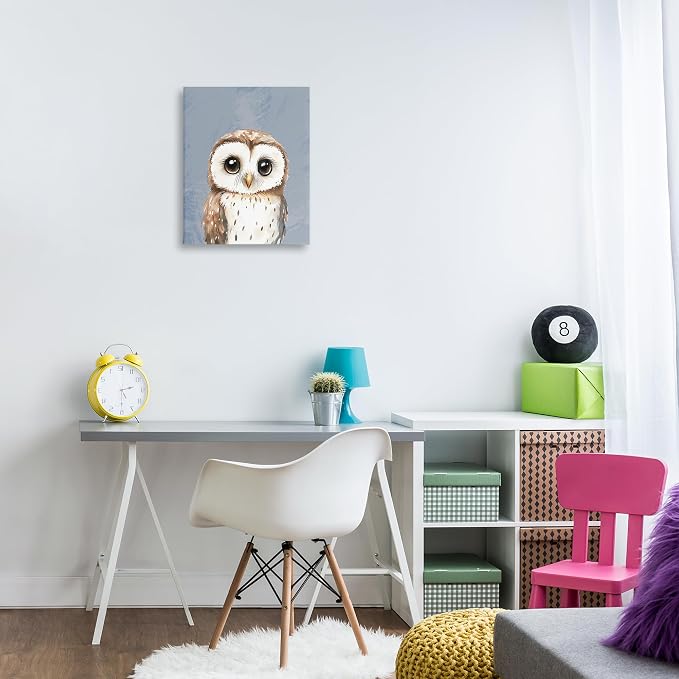 Sweet Woodland Owl Nursery, 16 x 20 Inch Canvas Wall Art | Stupell Industries · By Christine Simpson Art · Ready to hang · Charming for nursery or kids room · Made in USA