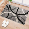 Rugshop Wavy Circles Jute Backing Accent Living Room Area Rug Gray 2' x 3' | Rectangular, Size 2' x 3', Bedroom, Dining Room, Home Office, Kitchen, Entryway, Hallway, Nursery, Kids Room, Guest Room