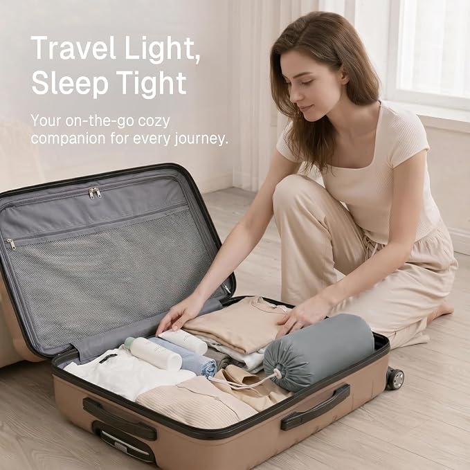 Cooling Throw Blanket Lightweight with Carry Bag | Cool Travel Blanket, Summer Cold Throw Dual-Sided Cool Tech, Breathable Pad Blankets for Hot Sleepers, Grey, 50"x60"