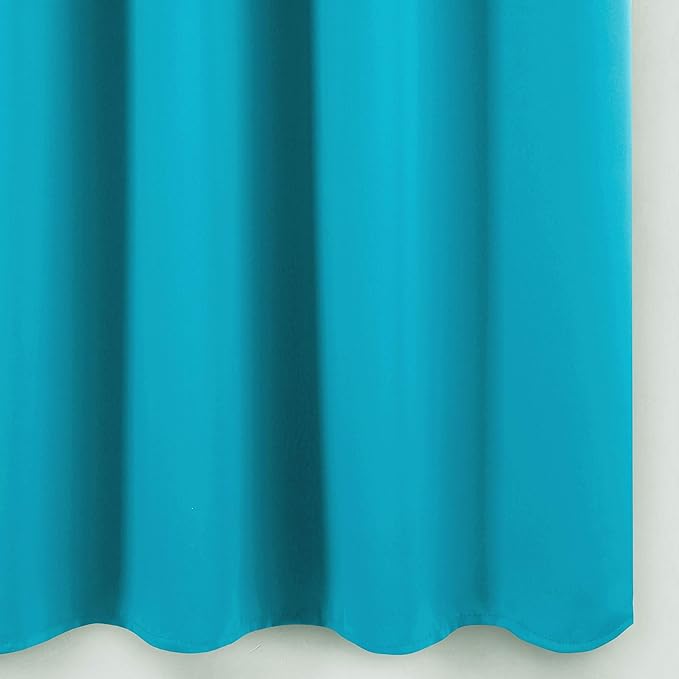 LEMOMO Turquoise/Teal Blackout Curtains/38 x 54 Inch/Set of Two Panels Grommet Living Room Curtains