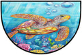 Sea Colorful Turtle Half Round Door Mat Non-Slip Semi Circle Rug Washable Half Moon Floor Rug Absorbent Bathroom Area Rugs for Outdoor Indoor Fireplace Mat Entryway Kitchen Decor Rugs