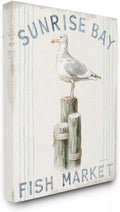 Stupell Industries Sea Gull Beach Ocean Bird, 36 x 48 Inch Canvas Wall Art | Stupell Industries | 36 x 48 Inches, Easy to Hang and Sturdy, Made in USA, by Danhui Nai