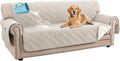 H.VERSAILTEX 100% Waterproof Couch Covers for Pets Modern Slip Covers for Sofas/Couches Thick Soft Couch Slipcover Washable (Sofa, French Oak/Beige)