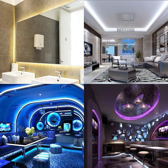BTF-LIGHTING RGBW LED Strip Lights,UL Listed,5050 4 Colors in 1 RGB + 6000K-7000K Cool White,12V DC,16.4ft/5m 60LEDs/m 12mm White PCB, IP65 Waterproof for Home Decoration(No Adapter or Controller)