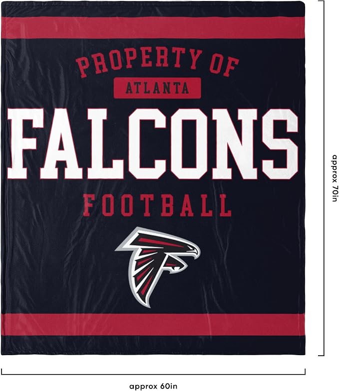 FOCO Atlanta Falcons NFL Team Property Of Sherpa Fleece Blanket