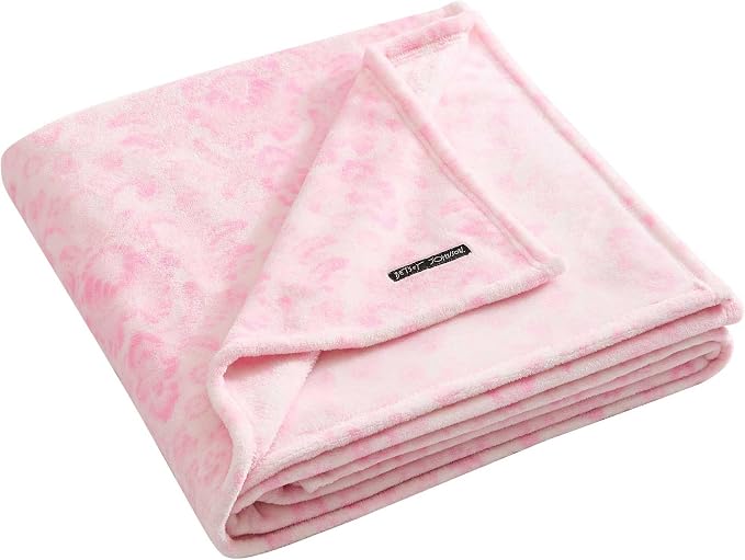 Betsey Johnson - Blanket, Buttery-Soft Throw Blanket for Couch or Bed, Boldly Plush & Oversized Bedding (Betsey Damask Pink, 50" x 70")