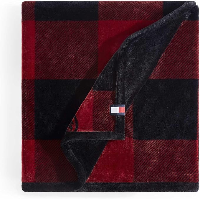 Tommy Hilfiger - Throw Blanket 50x70, Reversible, Blanket for Bed or Couch