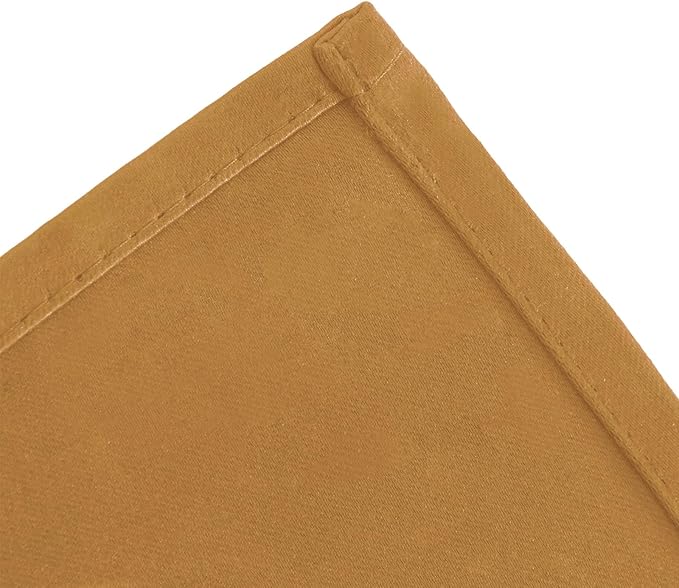 LEMOMO Blackout Curtains 52 x 90 inches Long Mustard Yellow Curtains Set of 2 Panels Thermal Insulated Room Darkening Curtains for Bedroom