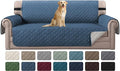 H.VERSAILTEX Water Repellent Sofa Cover Couch Cover Sofa Slipcover for Dogs Couch Protector Reversible Sofa Slipcover for 3 Cushion Couch Furniture Protector for Pets(Sofa, Dark Blue/Beige)