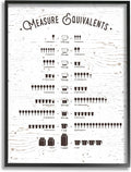 Measure Equivalents Cheat Sheet, 16 x 20 Inch Framed Giclée Print | Stupell Industries | Black, 16 x 20 Inches, Easy to Hang and Sturdy, Made in USA, by Lettered and Lined