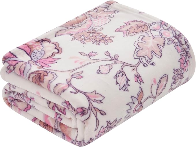 Jessica Simpson Plush 50"X60" Throw Blanket - Bertha Rose Lilac