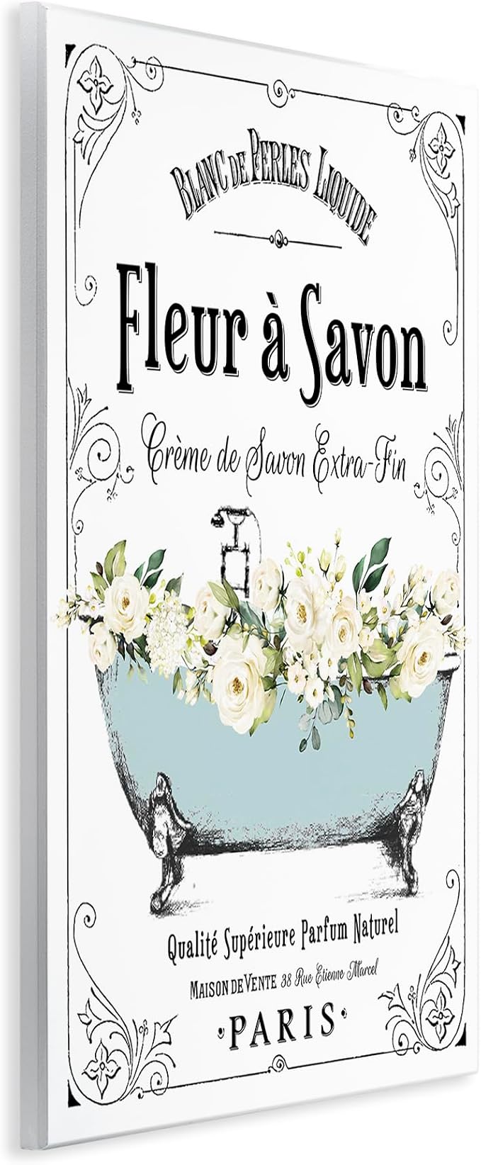 'Vintage Parisian Bathroom Advertisement'| Wall Plaque Art | Stupell Industries | 13 x 19 Inches, Easy to Hang and Sturdy, Made in USA, by Lettered and Lined