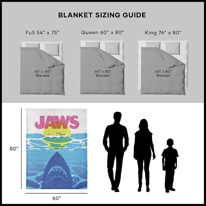 Northwest Jaws CMYK Poster Silk Touch Throw Blanket 60x80 inches