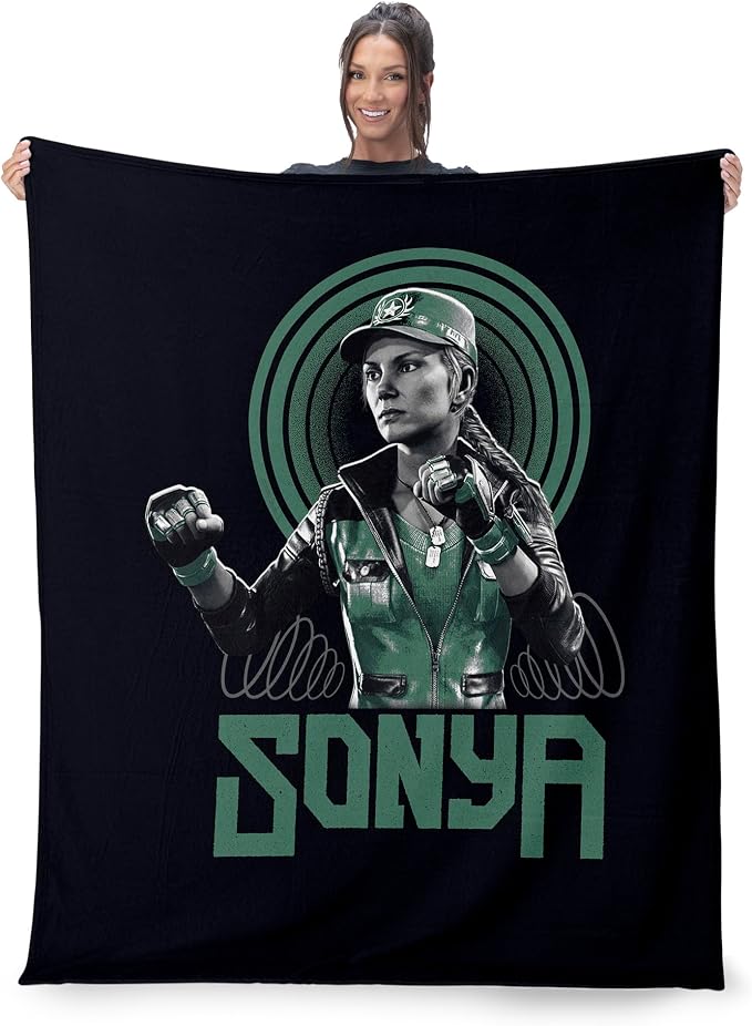 Mortal Kombat Silk Touch Throw Blanket – Sonya, Ultra-Soft Fleece, Plush & Lightweight, 50 x 60