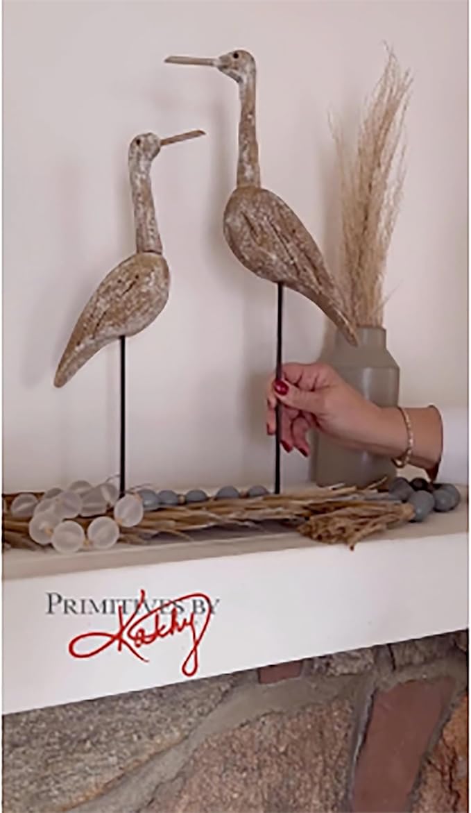 Primitives by Kathy Standing Herons Decorative Sitter Set, 9.75" x 18.75" x 3"