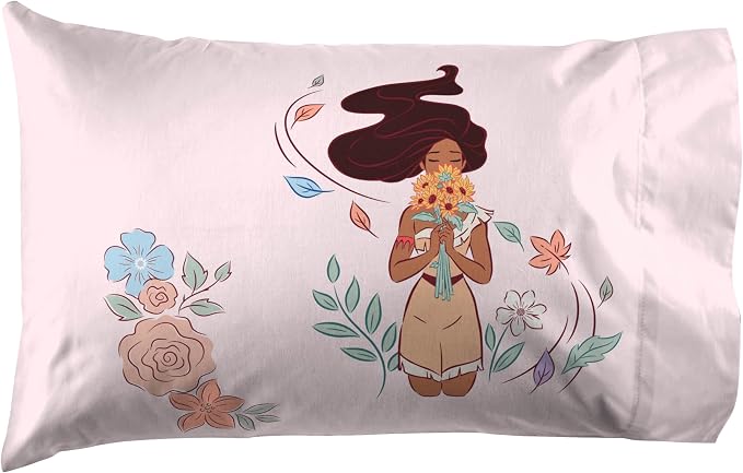 Jay Franco Kids Sheet Set with Fitted, Flat Sheets & Pillow Cover - Ultra-Soft Bedding with Pillowcase for Room Decor, White – Disney Princess, 4 Piece Full