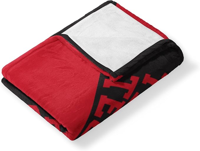Northwest NCAA Silk Touch Throw Blanket, Ultra Soft Plush Polyester, Lightweight Warm Decorative Fan Gift, 46 x 60 in