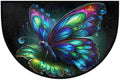 Art Butterfly Half Round Door Mat Semi Circle Rug Half Moon Doormat | Art Butterfly Green Soft Washable Welcome Entrance Mat for Outdoor Indoor Floor Bedroom Bathroom Home Kitchen Festival Decor