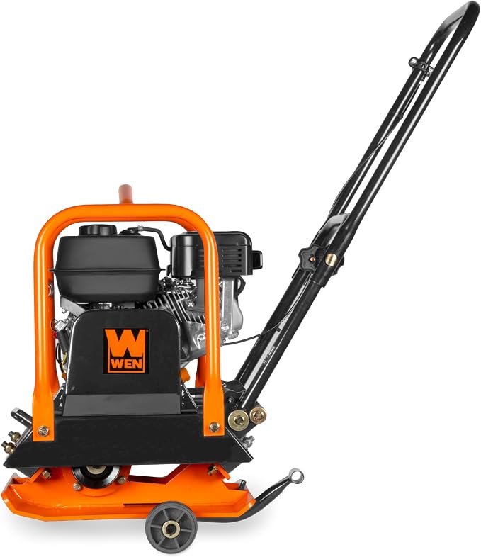 WEN 6.5HP 196cc Plate Compactor with Wheels and 3350-Pound Compaction Force (56096)