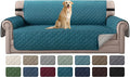 H.VERSAILTEX Reversible Couch Cover Sofa Cover for 3 Cushion Couch Water Resistant Dog Couch Protector Furniture Covers for Pets Non Slip Sofa Couch Cover with Elastic Strap(Sofa, Dark Teal/Beige)