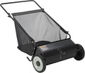 26 in Push Lawn Sweeper,4 Spinning Brushes, 7 Cu. Ft. Large Capacity Collection Bag,Adjustable Height, Durable Steel Frame with Rubber Wheels, for Grass, Leaves & Debris Collector on All Terrains
