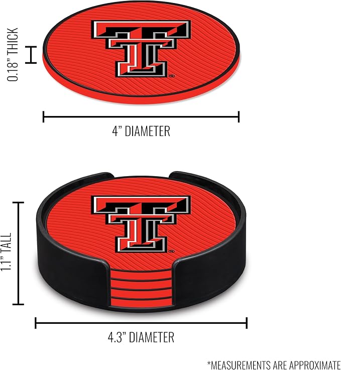 Rico Industries NCAA 4pack Coaster Set - Classic Favorites