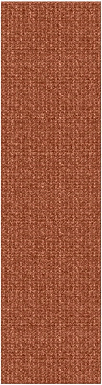 IOHOUZE Washable Runner Rug 3x10 Non Slip Rubber Backed Long Hallway Runner Entryway Runner Indoor, Kitchen Rugs Woven Cotton Floor Carpet for Hall Entrance, Burnt Orange/Tan