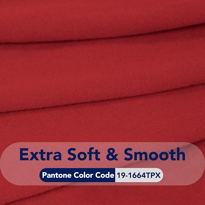 PureFit Stretch Couch Covers for Sofa 4 Seater Slipcovers Red | 1-Piece Sofa Cover Washable Soft Couch protector, Couch Slipcover with Non Skid Foam and Elastic Bottom for Kids, Dogs