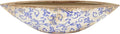 13in. Tuscan Ceramic Blue Scroll Decorative Bowl