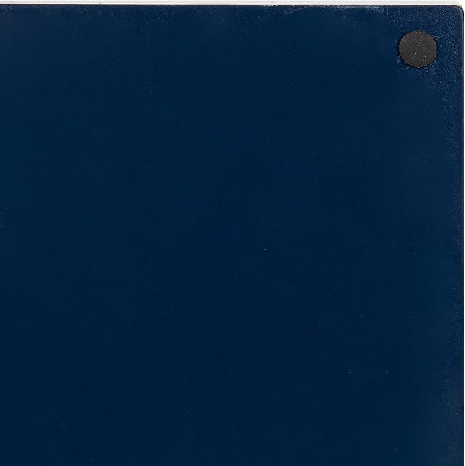 Kate and Laurel Lipton Modern Rectangular Tray, 16 x 12.25, Navy Blue and Silver, Decorative Accent Tray for Storage and Display