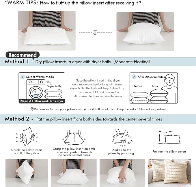 MIULEE Throw Pillow Insert Premium Pillow Stuffer Sham Rectangle for Decorative Cushion Bed Couch Sofa 14x36 Inch